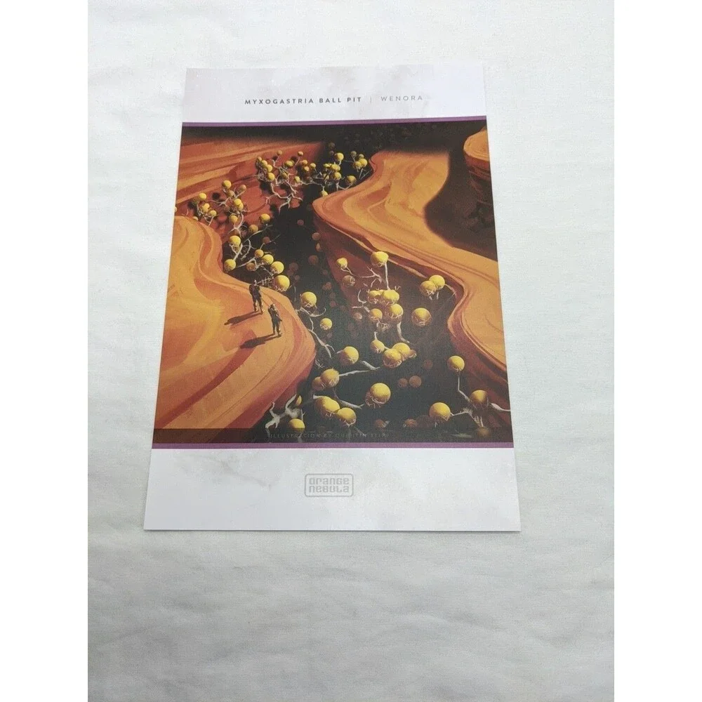 Lot Of (24) Unsettled Orange Nebula Board Game Art Prints 6